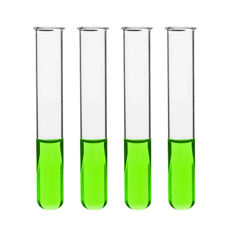 لوله آزمایش شیشه ای بوروسیلیکات 5 میلی لیتری 10 میلی لیتری 25 میلی لیتری 50 میلی لیتری با ته گرد یا صاف